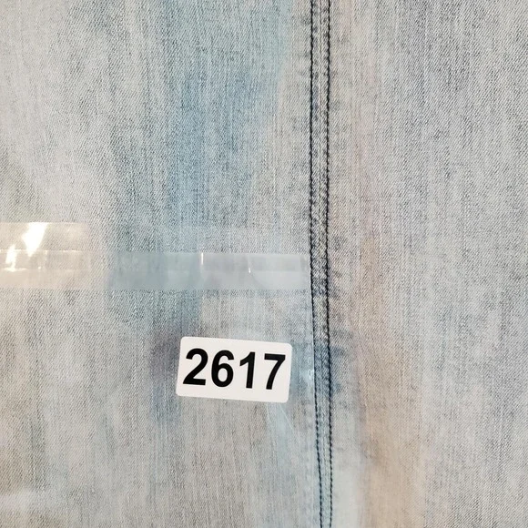 Vintage American Eagle Shirt Womens Small Denim Pearl Snap Western‎ Fade Cowgirl - Picture 9 of 9